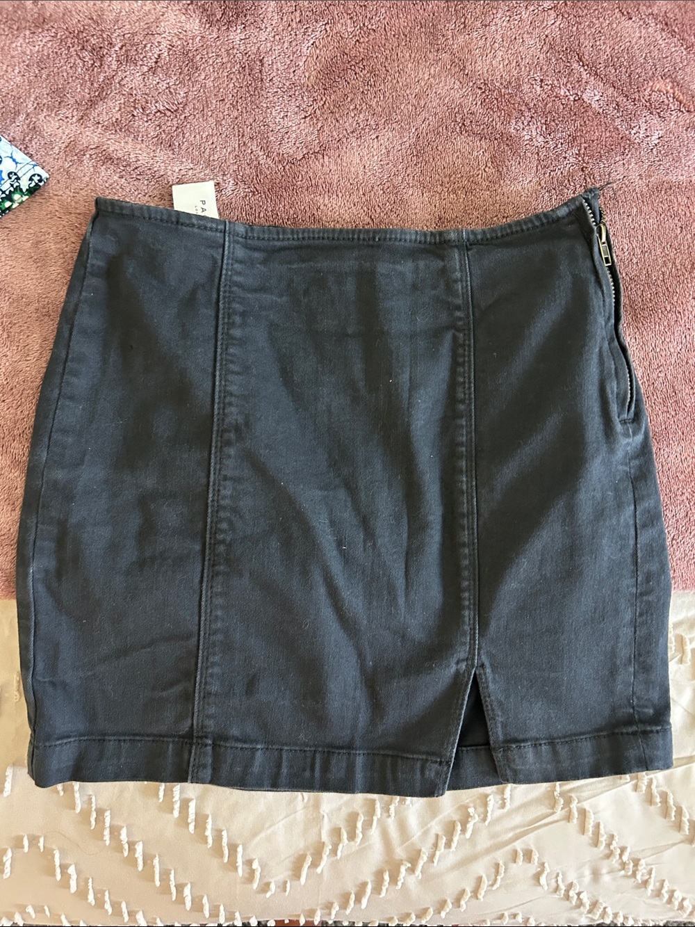 PacSun Black Mini Skirt with Front Slit